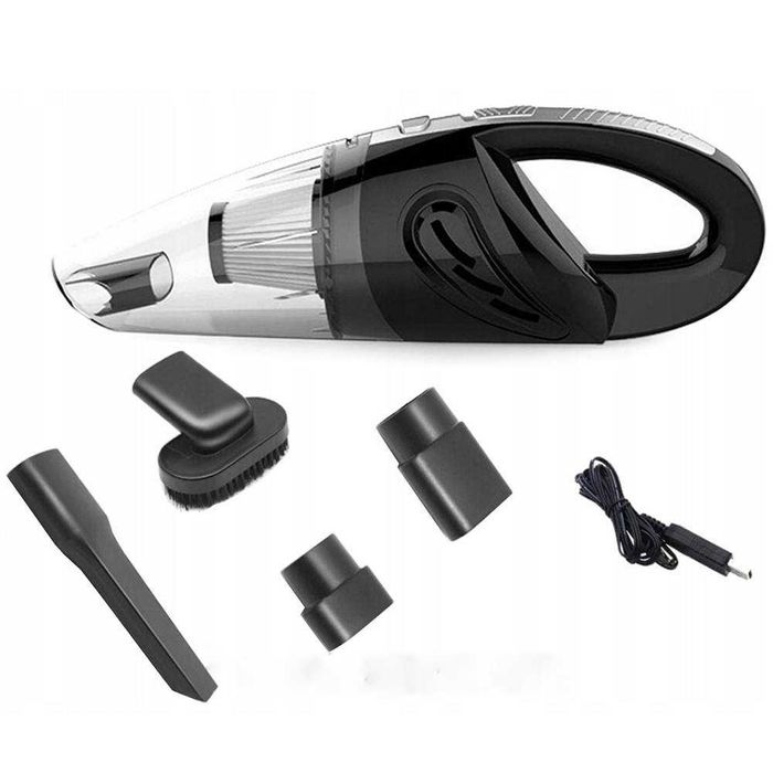 Автомобільний пилосос безпровідний з насадками / Портативний пилосос