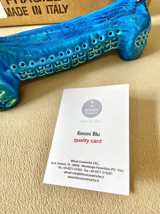 Escultura em Cerâmica Bitossi Figura de bassê (Aldo Londi)