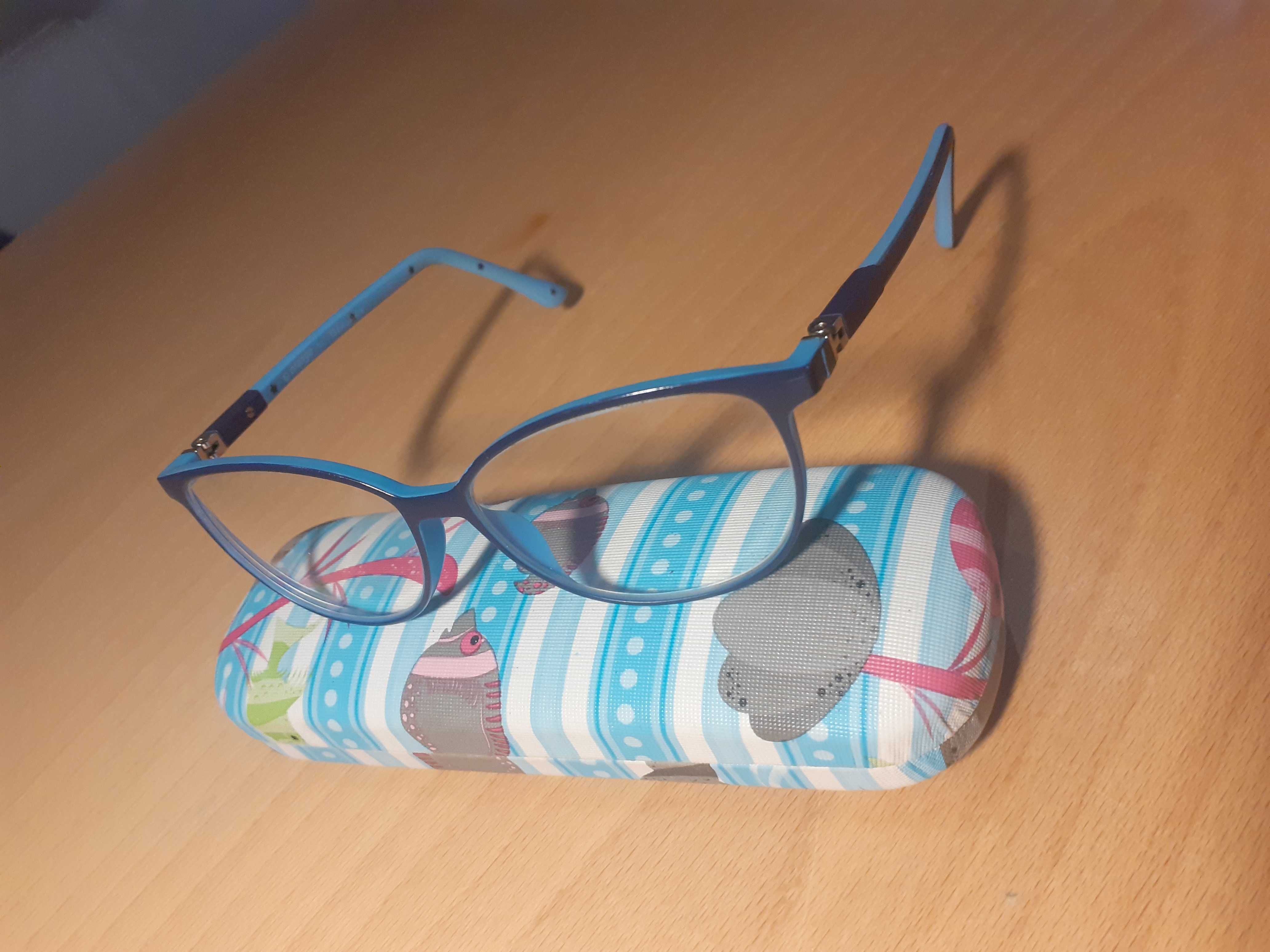 Oprawki do okularów Bergman dziecięce jak nowe niebieskie okulary