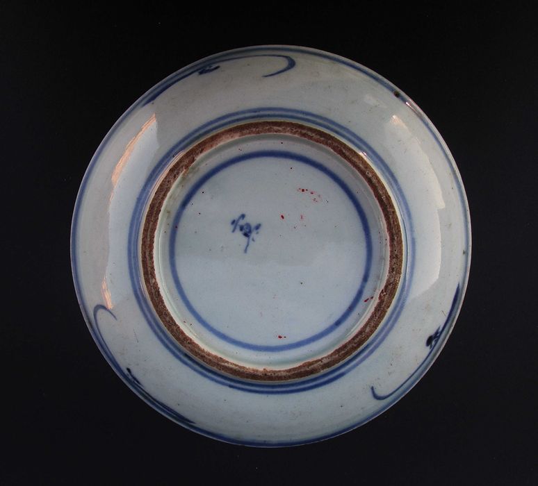 Prato Companhia da Indias Azul e Branco Zhangzhou Swatow Sec. XVIII