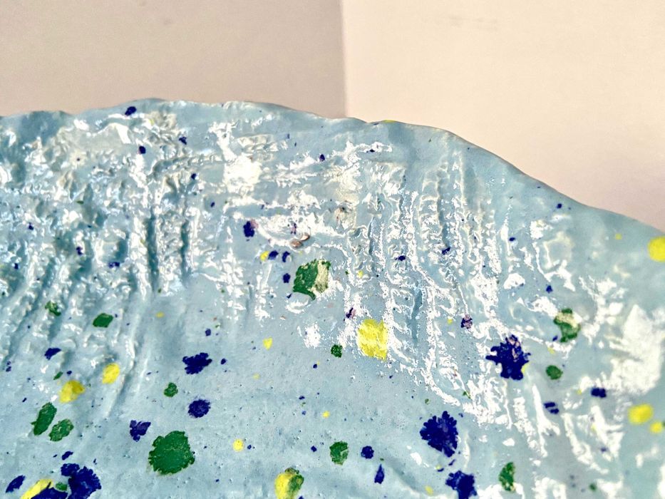 Prato decorativo artesanal