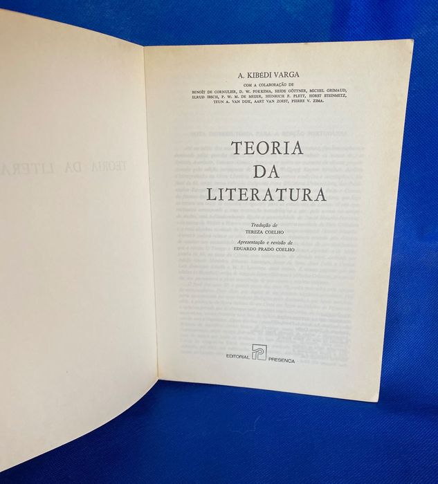 Teoria da Literatura - A. Kibédi Varga, Ed. Presença