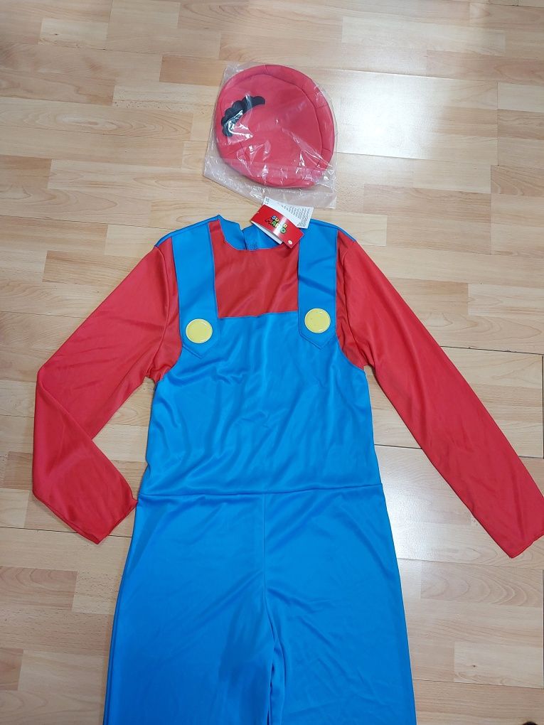Nowy kostium Super Mario Bros  M L 3w1 meski Nintendo damski