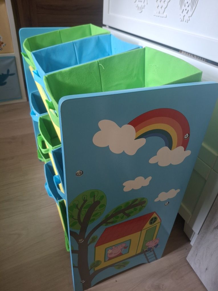 Regał dziecięcy z 9 szufladami świnka peppa