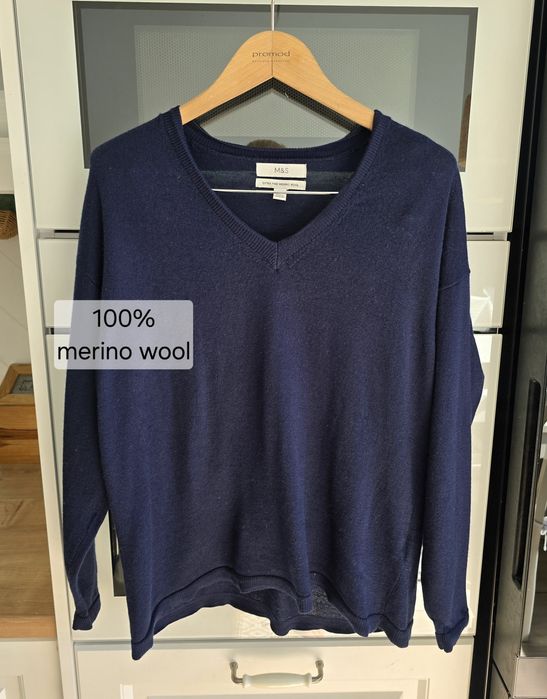 Sweter damski wełniany merino r.M premium Marks&Spencer