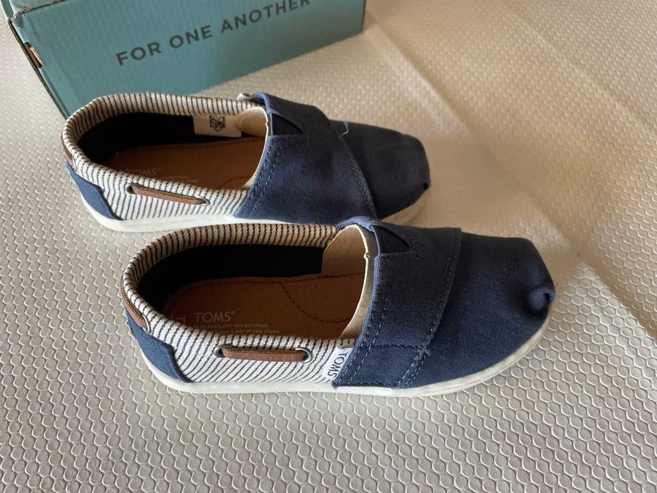 Sapatos Criança Toms Navy/Stripes