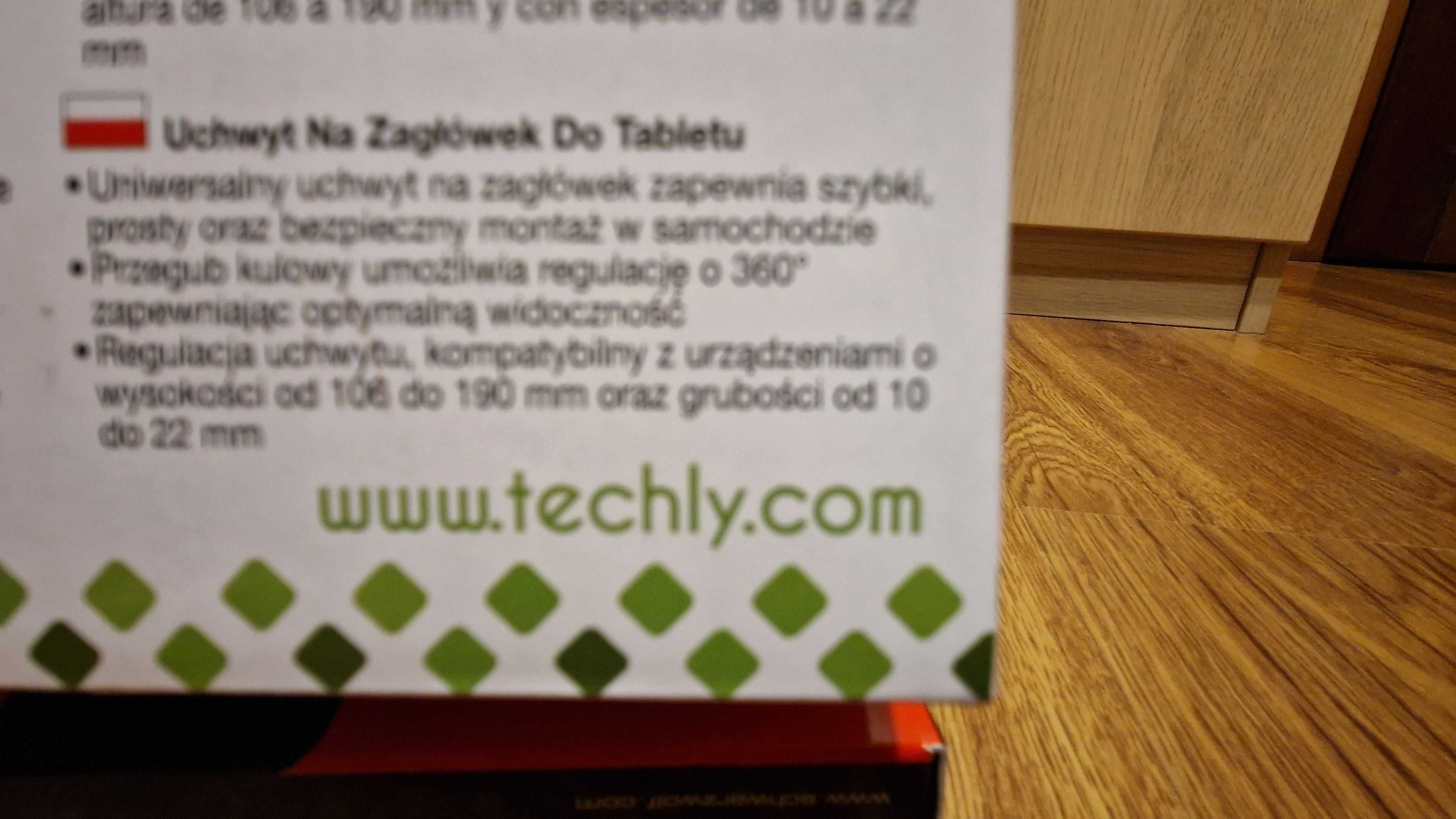 Uchwyt do samochodu na zagłówek na tablet  TECHLY + gratis kalkulator