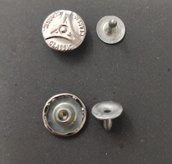 Заклепки (холітени) діаметром 12 мм і 9 мм для джинсів, сумок, одягу.