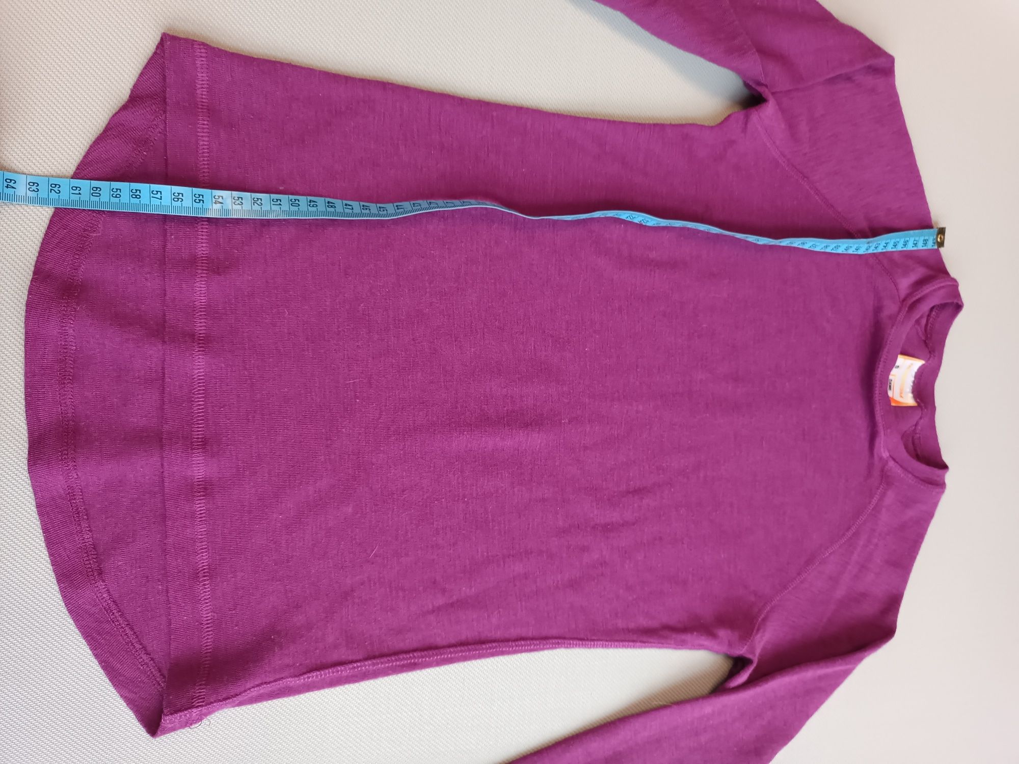 Norheim koszulka fioletowa 50% wełna merino rozmiar S damska