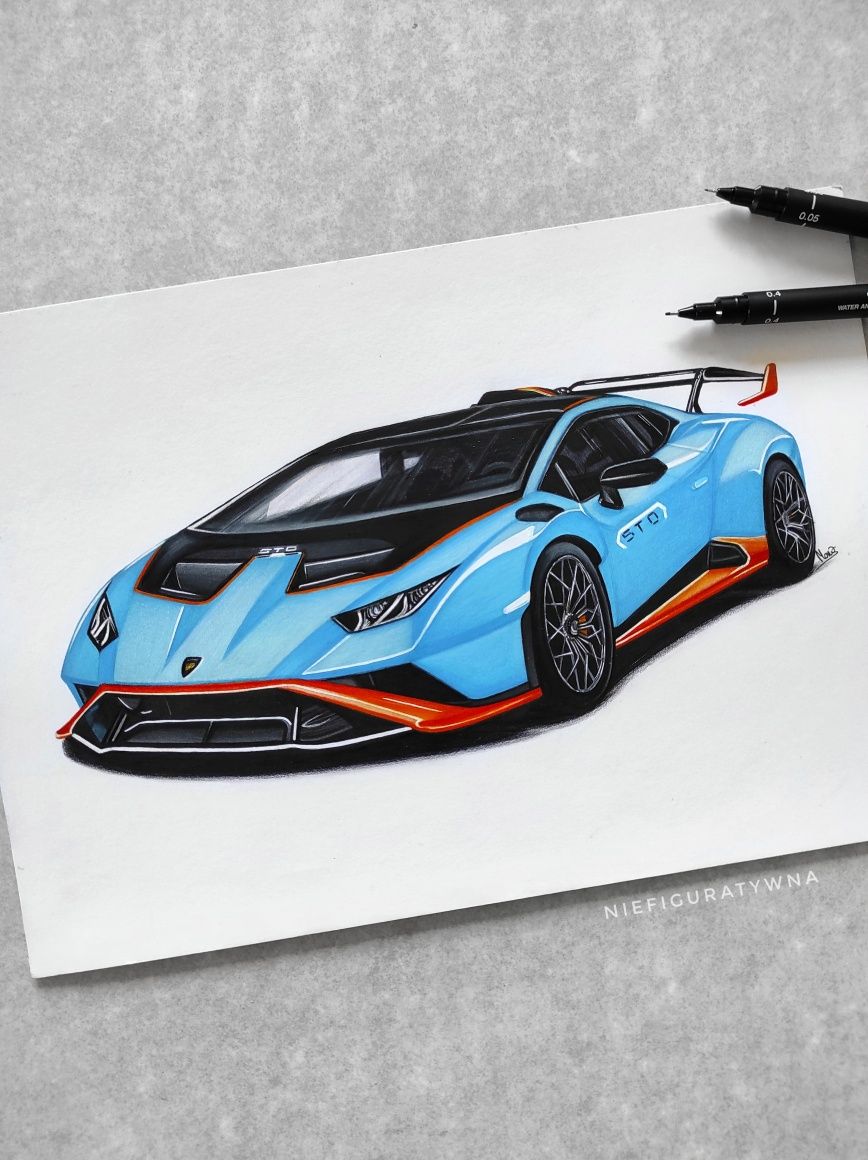 Rysunek Lamborghini Huracan ST0 Prezent