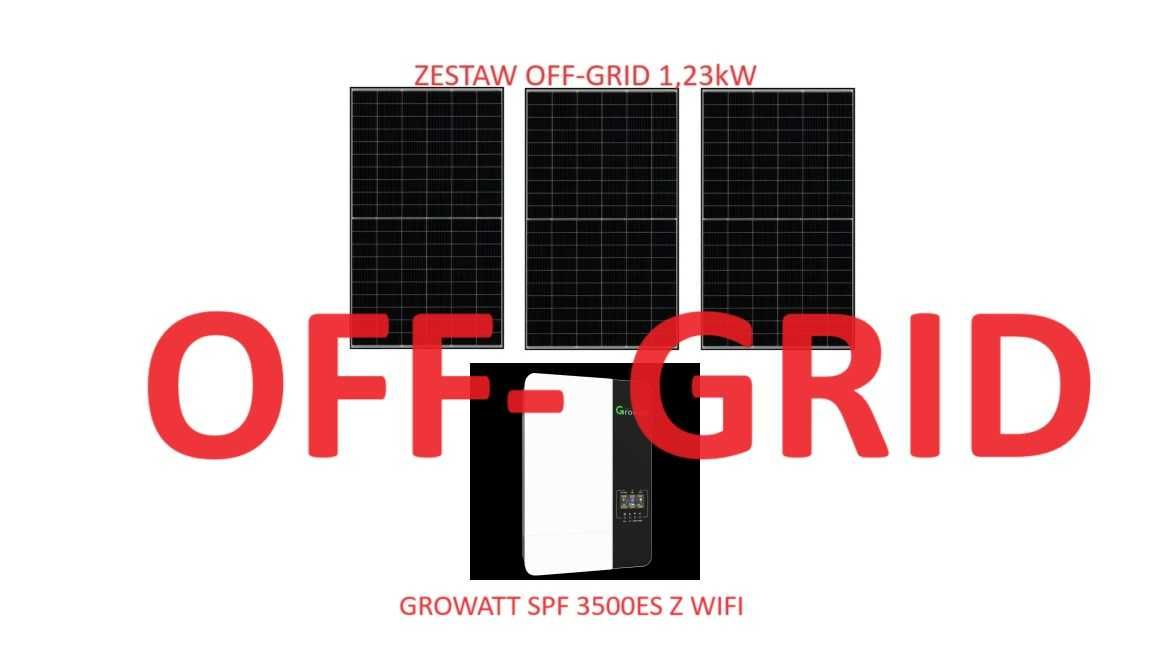 Zestaw OFFGRID off-grid awaryjne zasilanie 3x410W 3,5kW Growatt max7kW