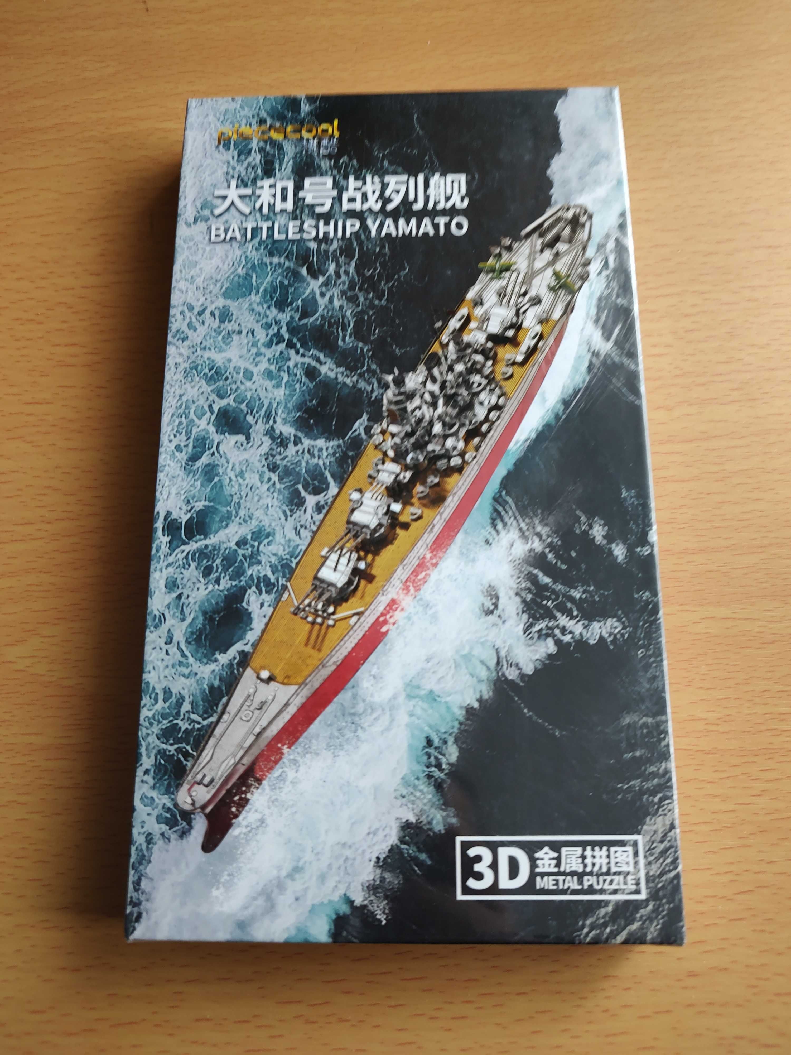 Metalowy model pancernika Yamato 1:800 30cm z zestawu Piececool Gotowy