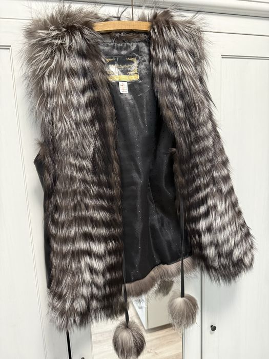 Bezrękawnik futro z lisa