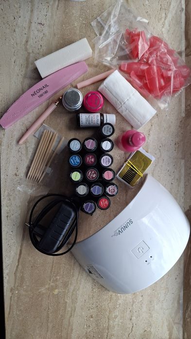 Neonail semilac zestaw startowy lampa+15 lakierow do manicure hyb