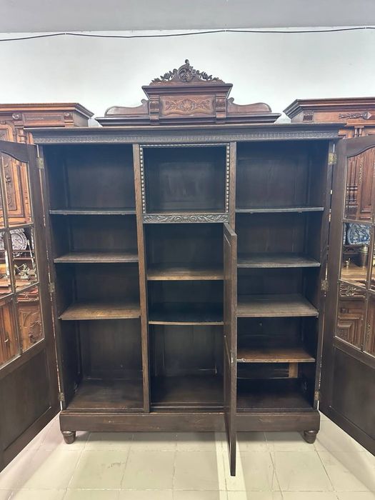 Антикварна шафа дерево шкаф бібліотека 3735
