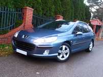 Peugeot 407 08.R Benzyna+LPG, Zadbany, Bogate Wyposażenie, Hak!
