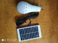 Лампа на аккумуляторе и солнечная панель