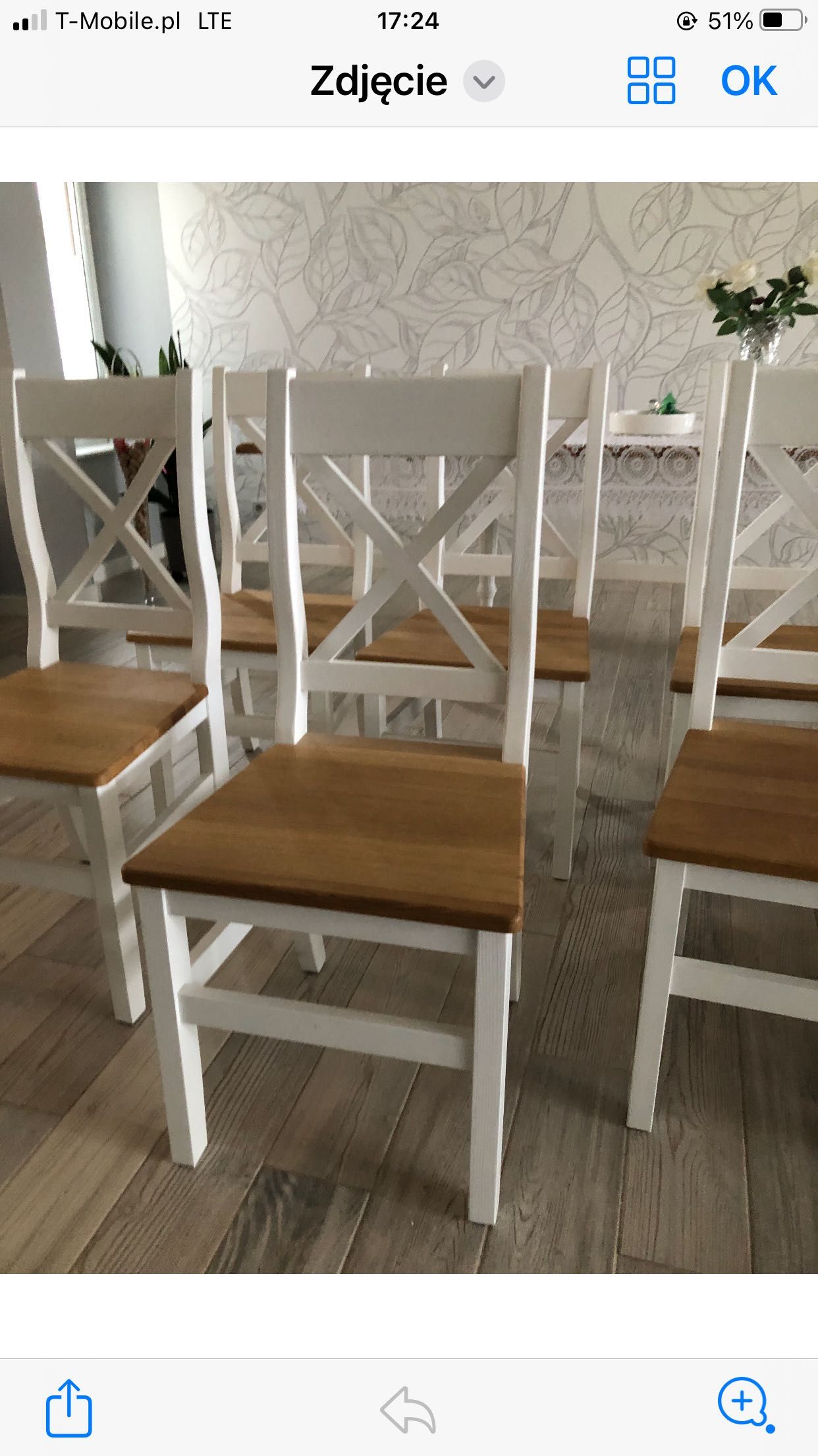 Krzesła stołowe dębowe