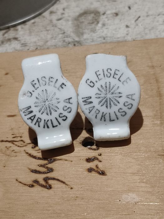 Marklissa - Leśna zestaw porcelanek stare butelki