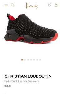 Christian Louboutin Spike Sock Leather Sneakers кросівки снікери