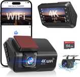 CHORTAU Kamera Samochodowa 4K 1080P WiFi 64GB Dual Przód i Tył