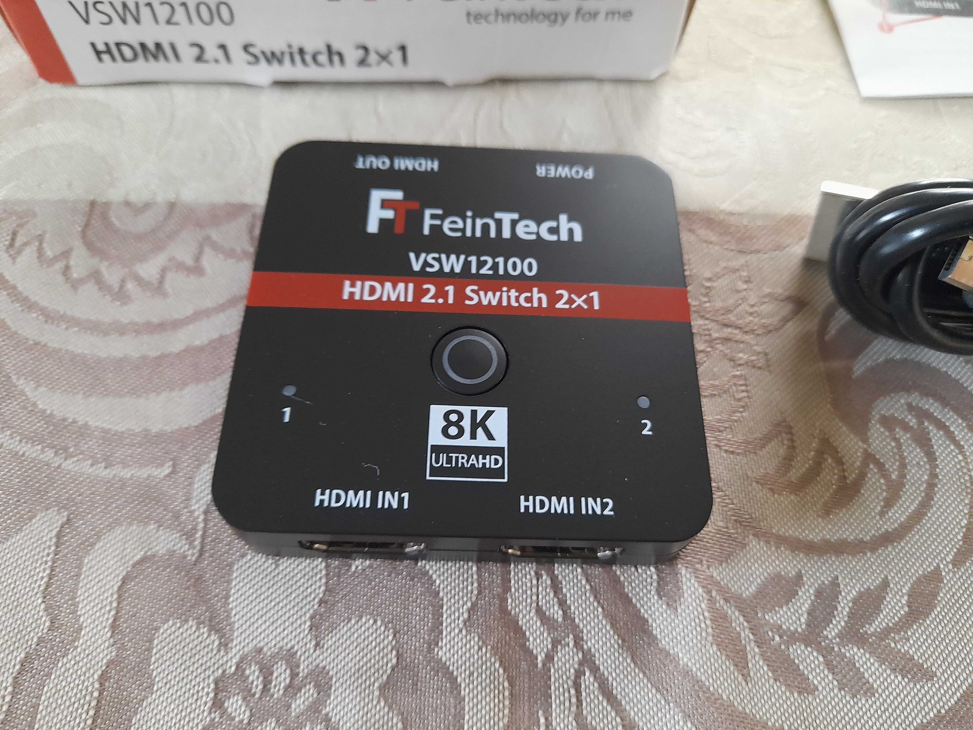FeinTech VSW12100 Hdmi 2.1 Switch 2 w 1 Out 4K