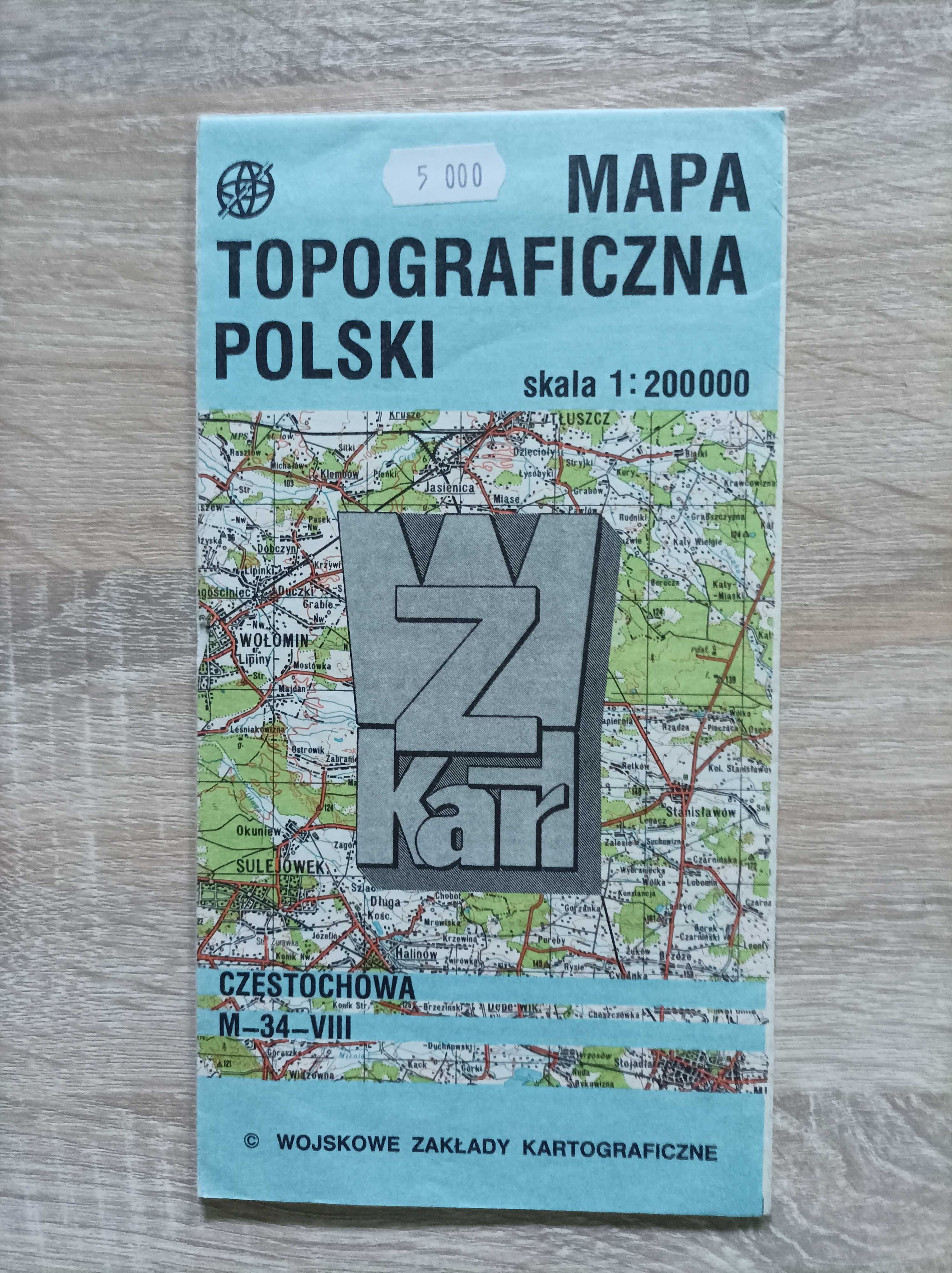 Mapa Topograficzna Polski - Częstochowa