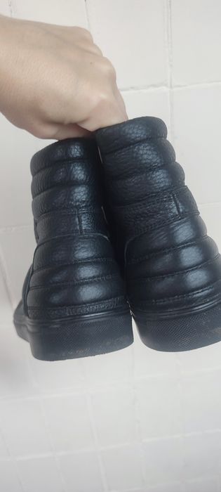 Мужские зимние кожаные 42 р-р