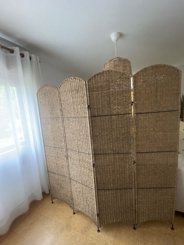 Biombo Palhinha Verga Rattan