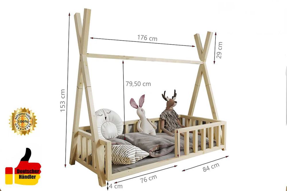 NOWE Łóżko dziecięce WIGWAM TIPI 160x80