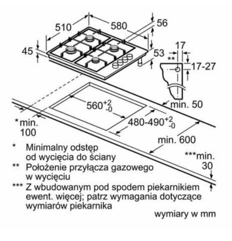 Płyta gazowa Bosch 4 palniki