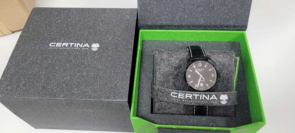 Zegarek CERTINA DS Podium z czarną tarczą, czarny