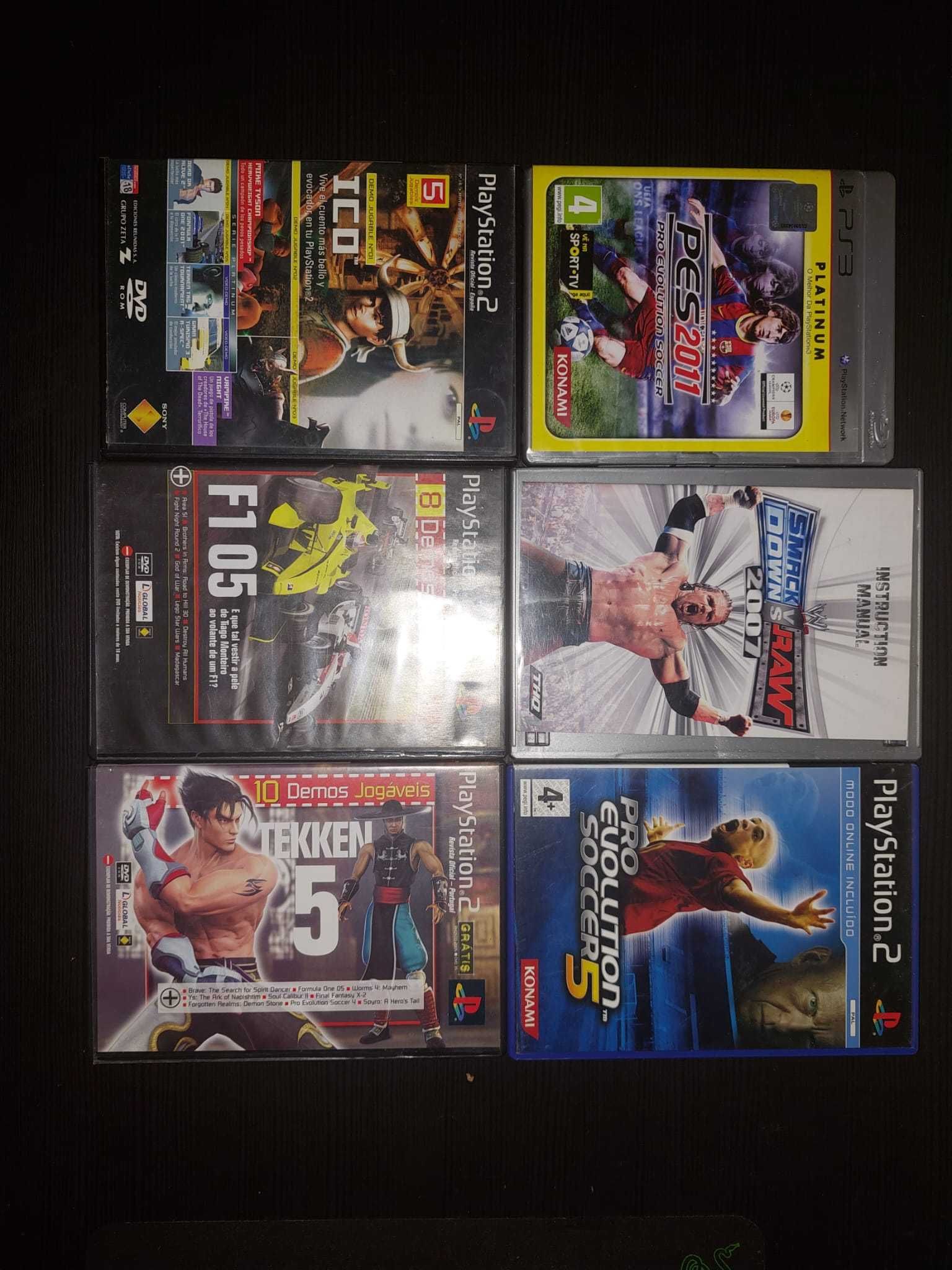 PES 2011 PS3 + 2 jogos PS2 + 3 Demos PS2