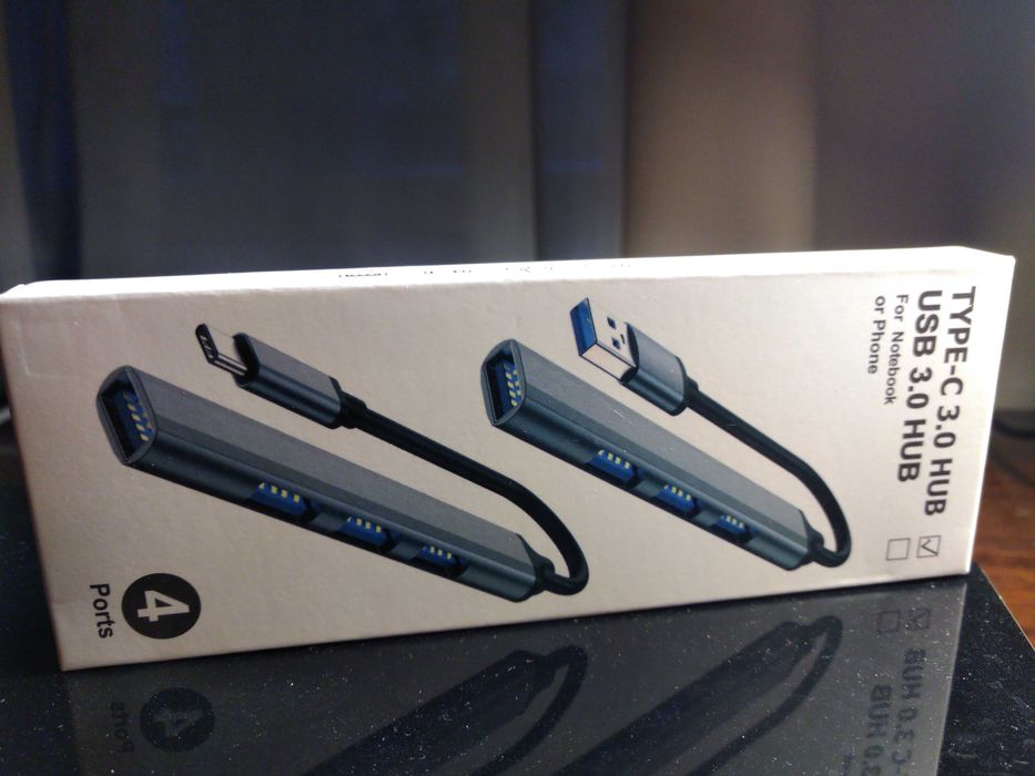 USB Hub Type-C: 4 порти 1*3.0 + 3*2.0. Хаб USB type-C в наявності