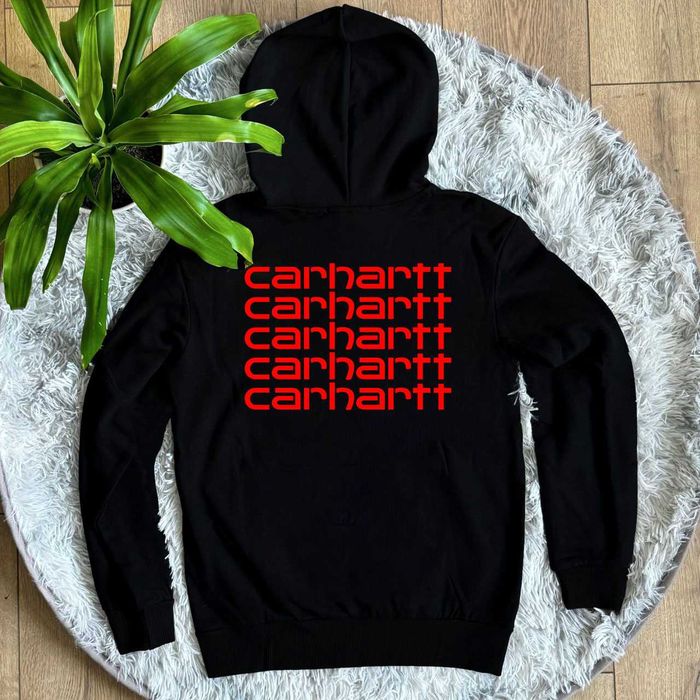 Skull / CARHARTT Кофта черная / XS S M L XL / Кархарт Худи Зипка