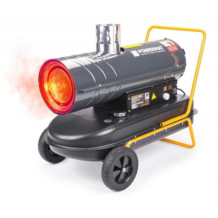 Nagrzewnica olejowa 30KW z kominem spalinowa dmuchawa TERMOSTAT LCD