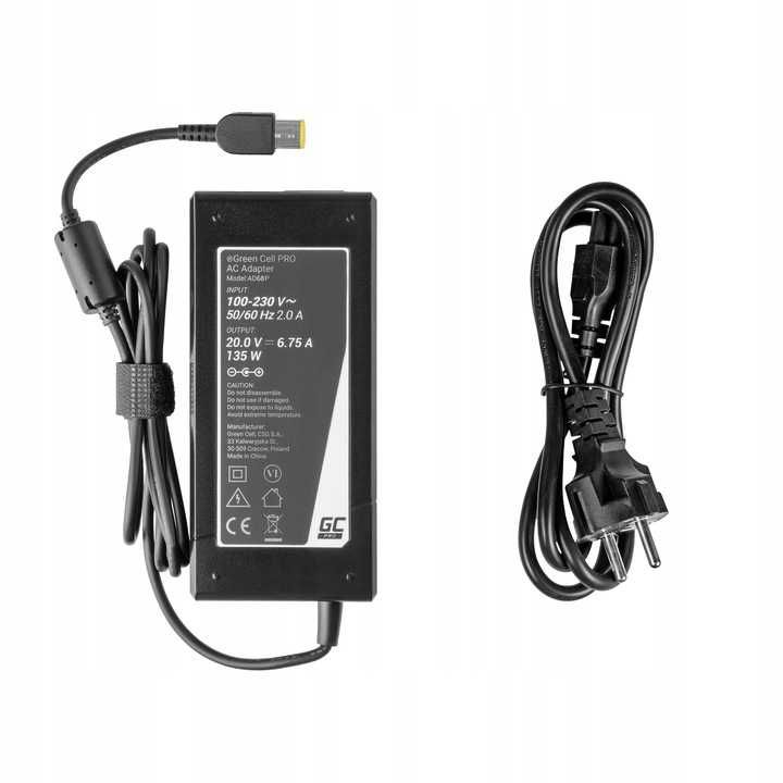 Zasilacz Ładowarka Green Cell PRO do laptopa Lenovo 135W 20V 6.75A