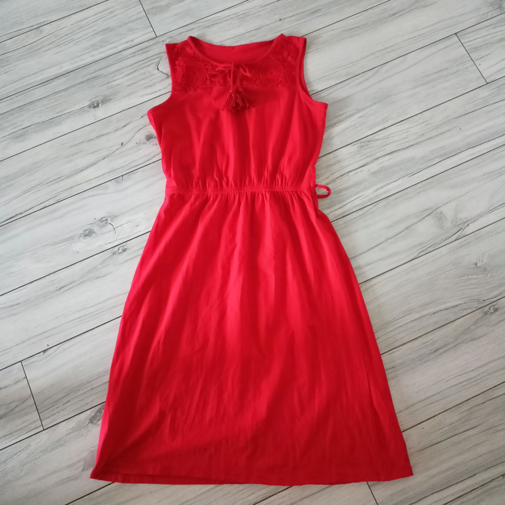 Sukienka czerwona MIDI L/Xl