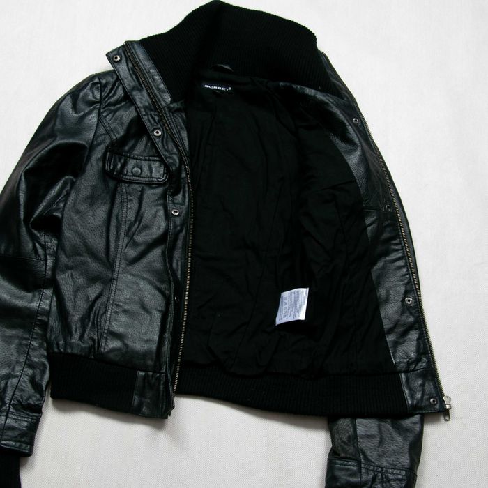 Avant Garde real leather Pilot Jacket kurtka pilotka z wysoką stójką S