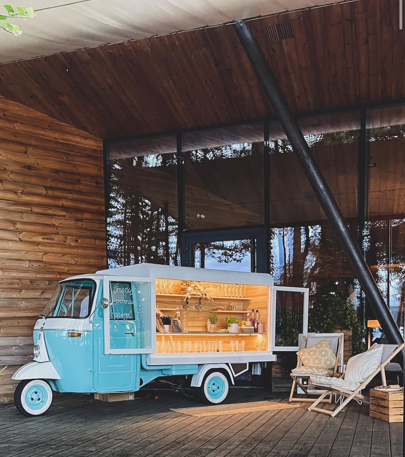 Piaggio APE MP 500 prosecco van, 2 krany, duży, mobilny biznes