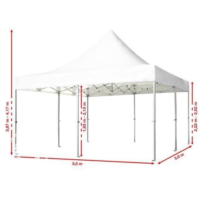Tenda dobrável 5x5 m PROFESSIONAL Alumínio 50 mm