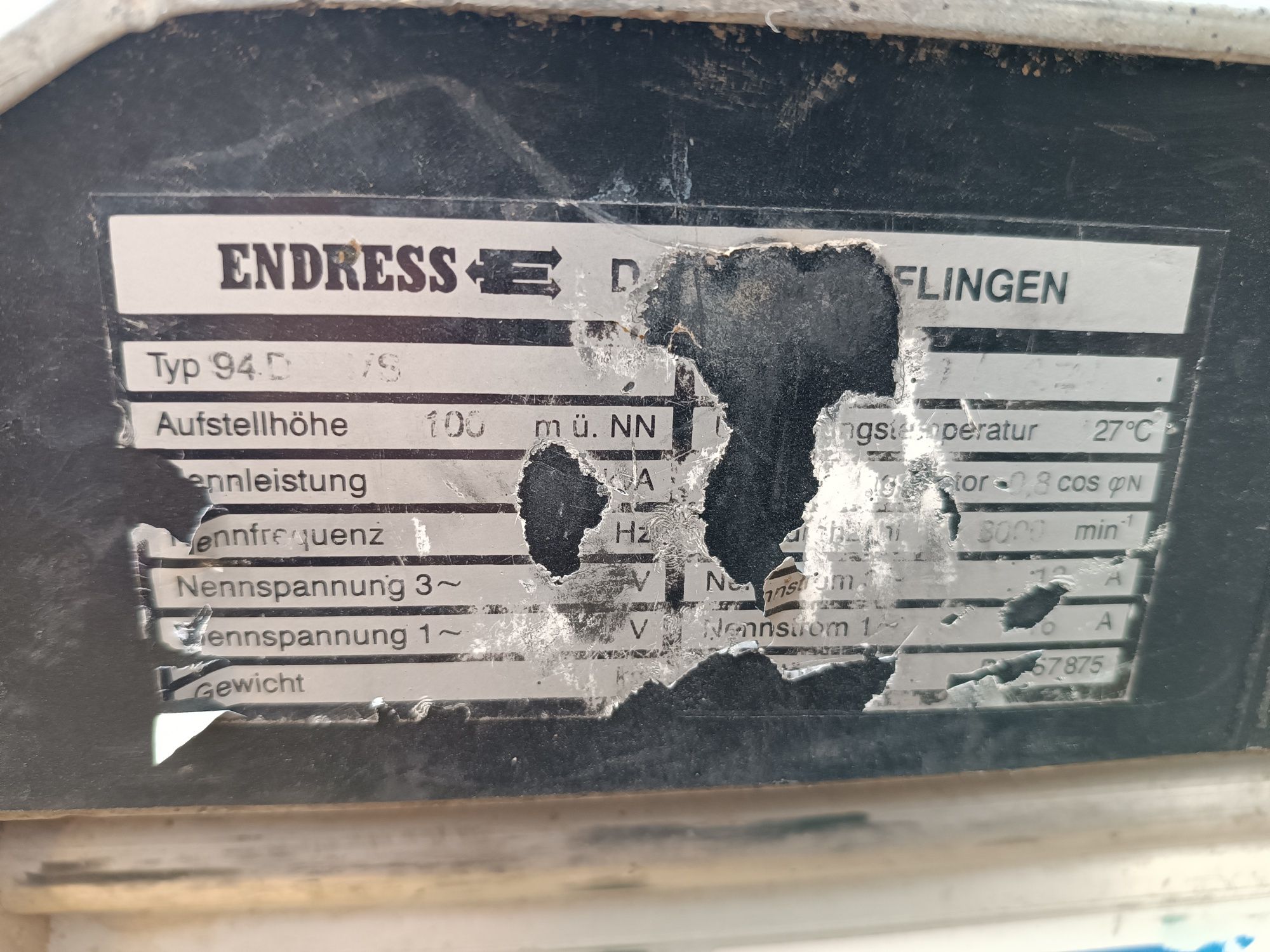 agregat prądotwórczy endress 8 KVA silnik briggs&stratton v2 16hp.
