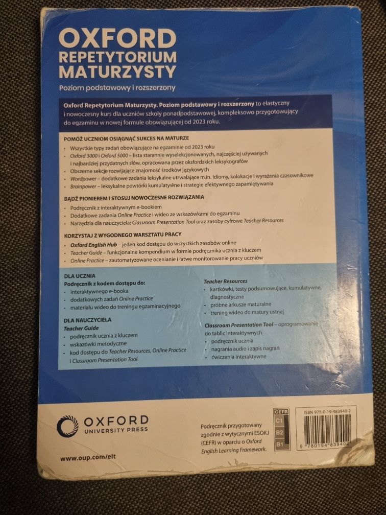 Oxford Repetytorium maturzysty /Poziom podstawowy i rozszerzony