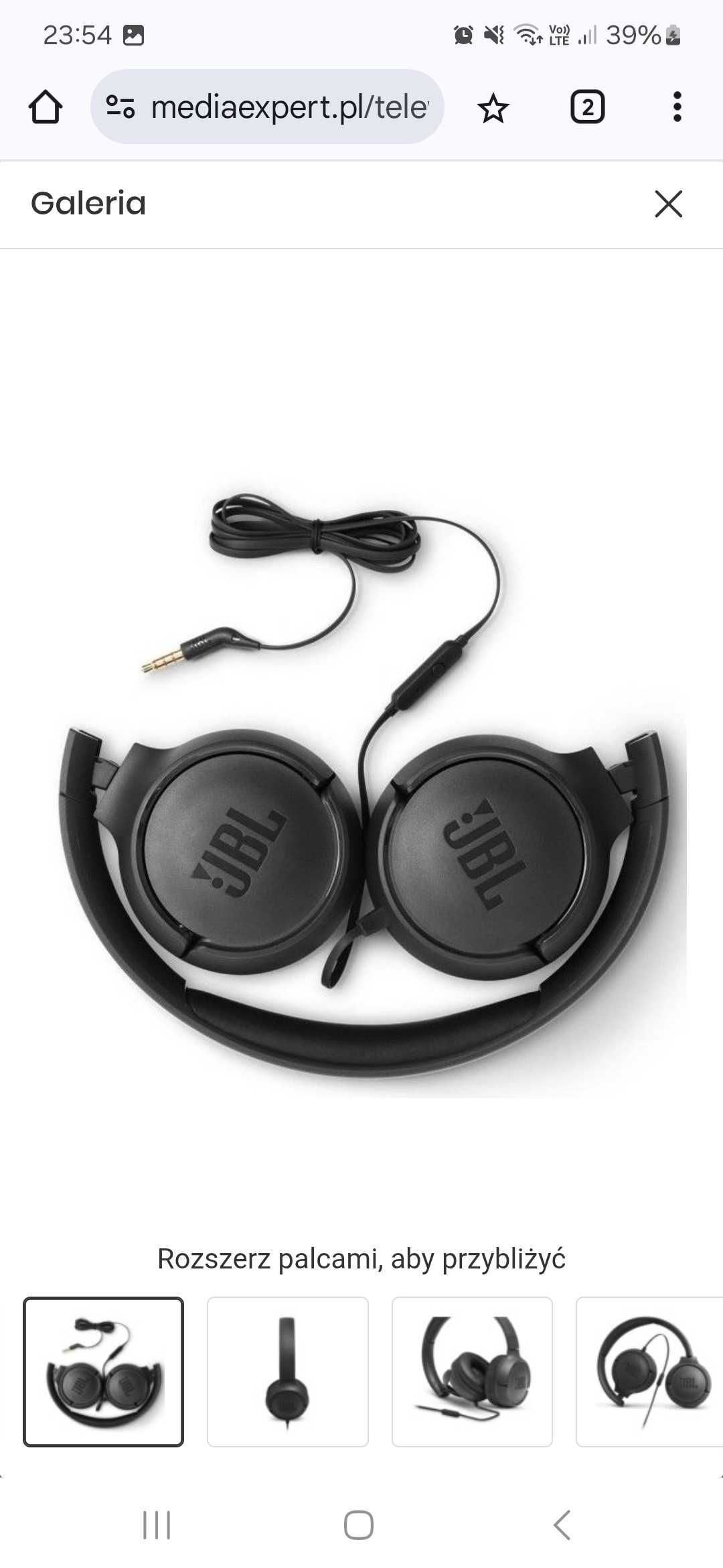 Słuchawki nauszne JBL Tune 500 Czarny jack