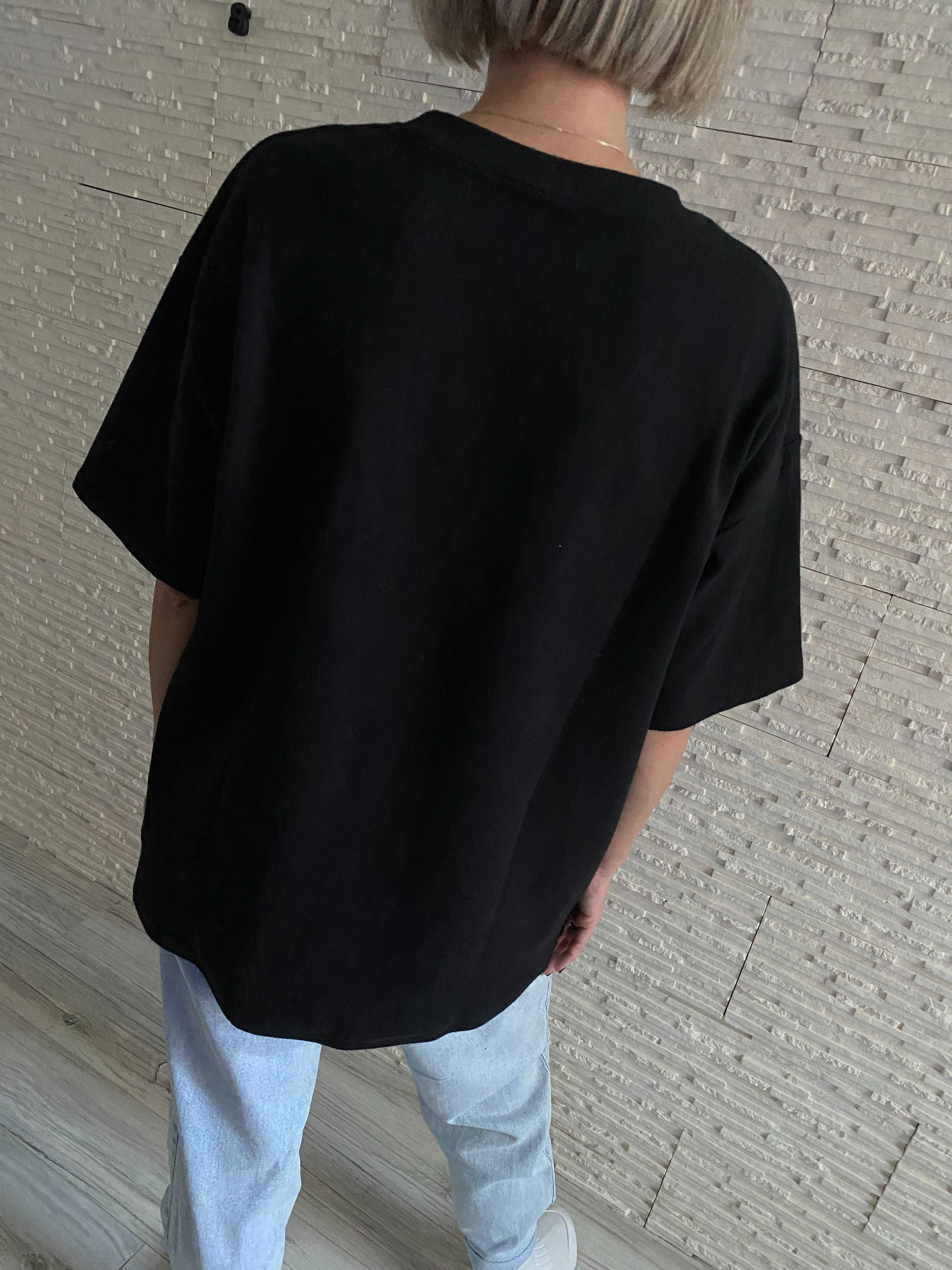 Premium t-shirt z misiem teddy oversize cekiny połyskujący Uni