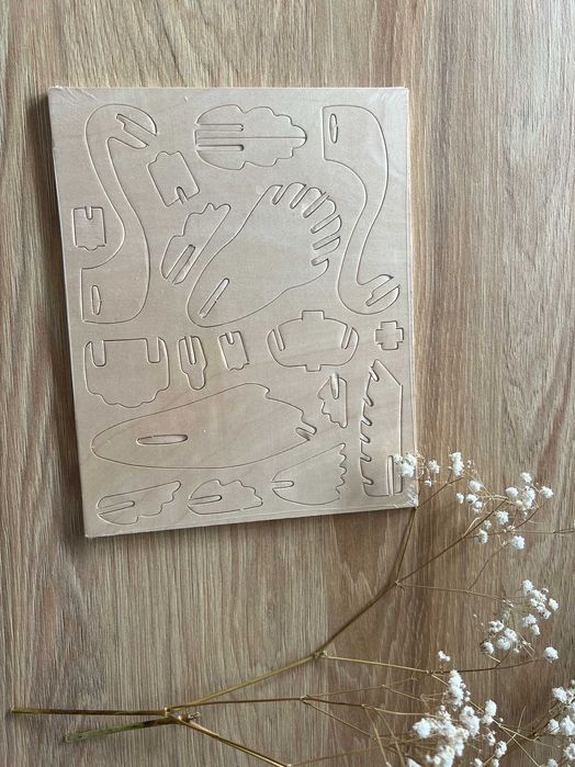 Nowe zafoliowane drewniane puzzle wood craft model Łabędź Ptaki