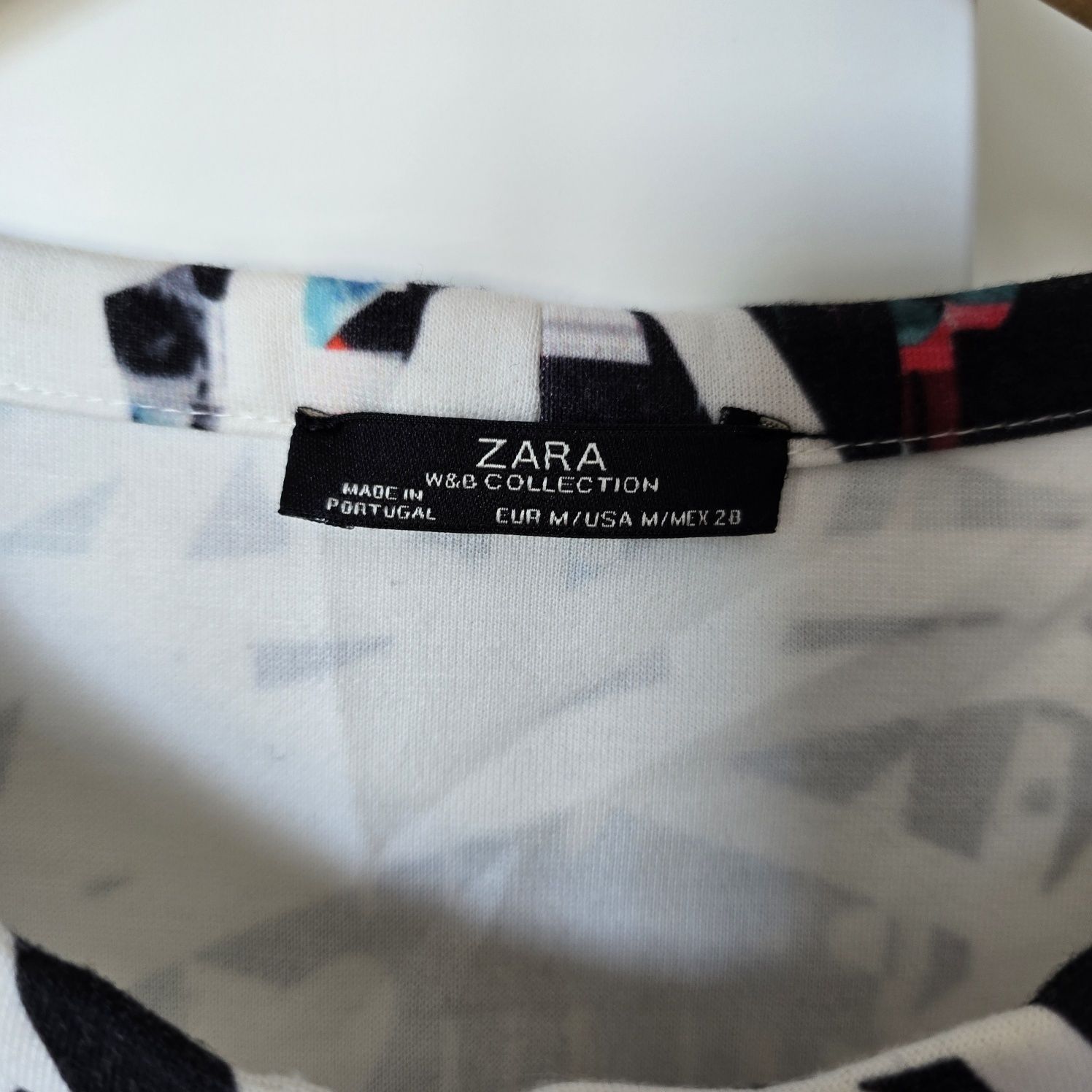 Sukienka mini Zara m 38 krótki rękaw tuba