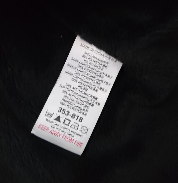 Ciepła kurtka zimowa 42 XL Next czarna z kapturem