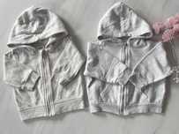 2 Bluzy rozpinane na suwak szare sinsay i anko baby rozmiar 74
