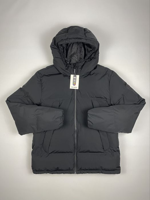 Куртка Pull&Bear Puffer Hooded Jacket (M) чорна чоловіча пуховик